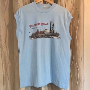 Vintage Colorado Belle Muscle T-Shirt Screen Stars XL Single Stitch Laughlin NV